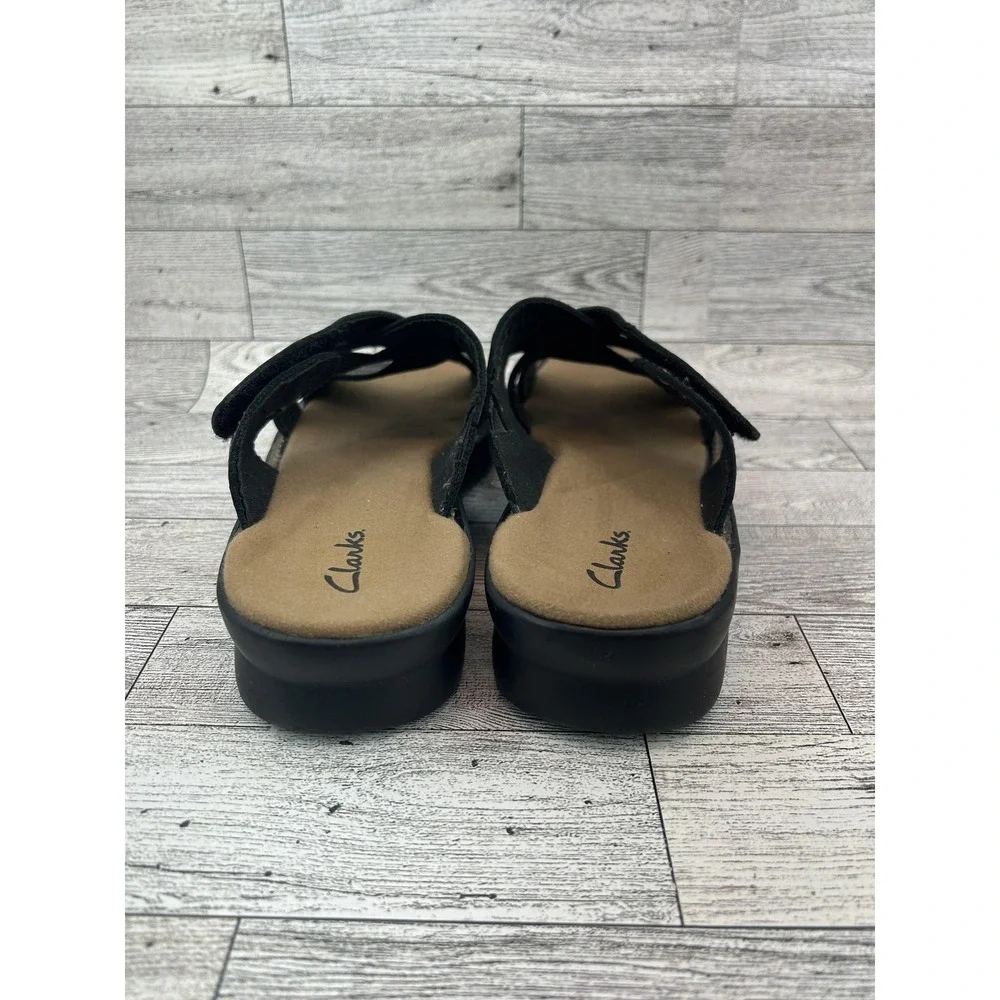 Clarks Sandals‎ Shoes Womens Size 7 Medium Leather Slide Comfort Casual 37319